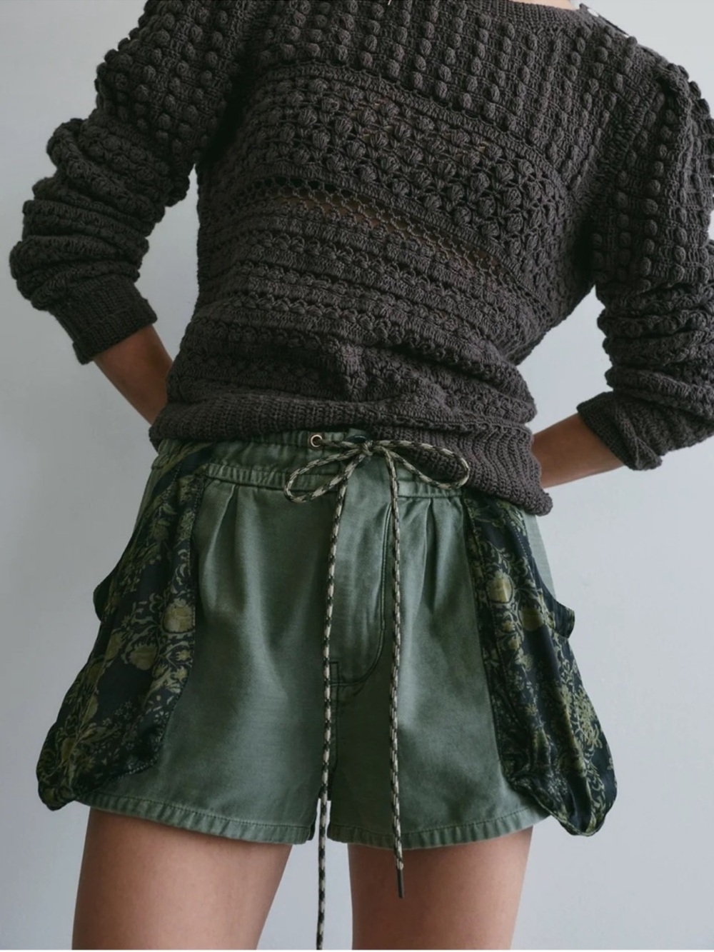 Free People Sabrina Pull on Scarf Shorts Size S NWT